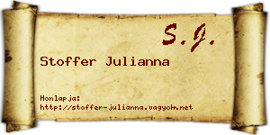 Stoffer Julianna névjegykártya
